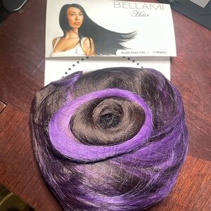 BELLAMI Dark Brown with Vibrant Purple Ombre Clip-In
